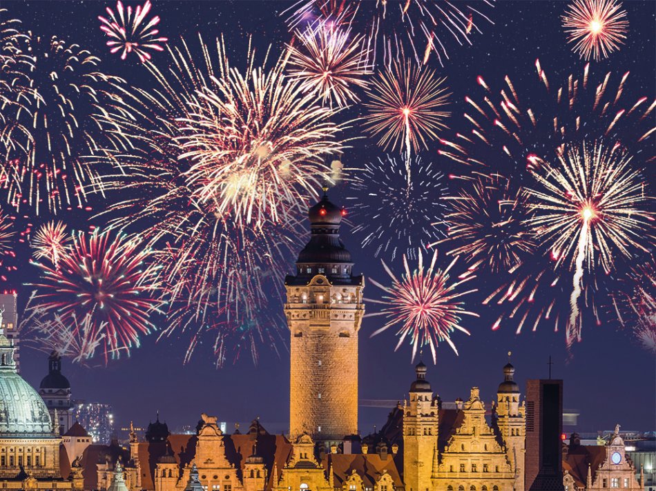 Feuerwerk in Leipzig